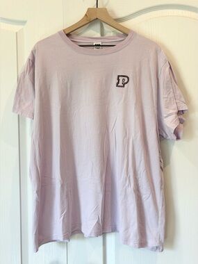 PINK Victoria's Secret Lavender Short Sleeve Tee with 'P' Patch